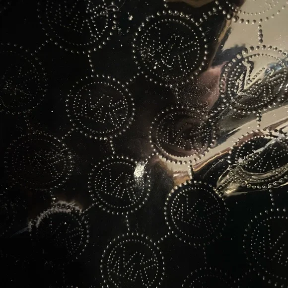 Michael Kors Black Leather Backpack with Gold Accents - Picture 8 of 8